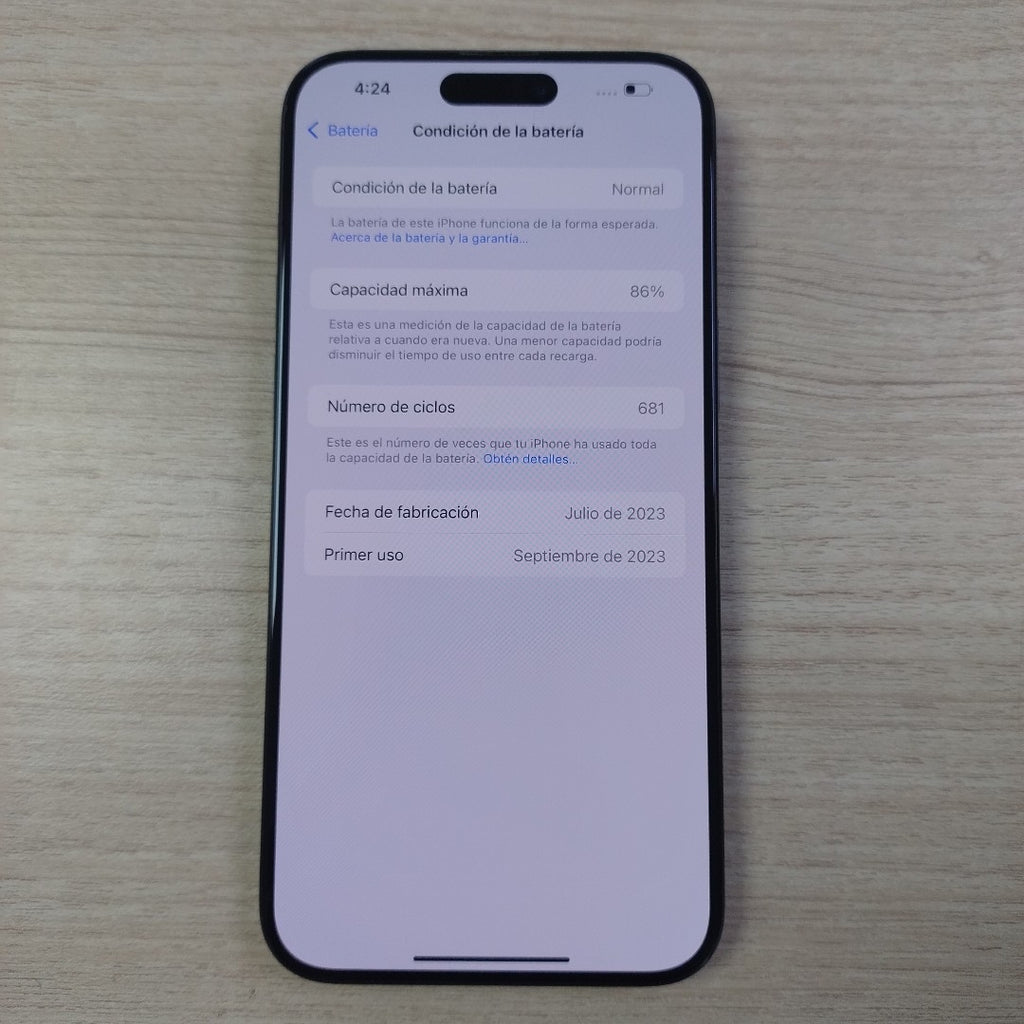CELULAR APPLE IPHONE 15 PRO MAX A3105 (2023) 512 GB 8 GB RAM (SEMINUEVO)