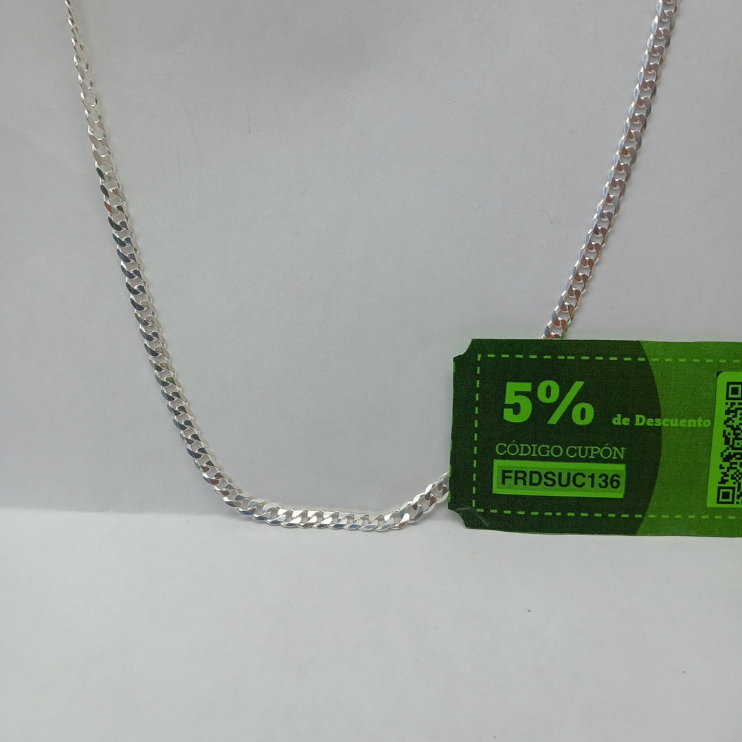CADENA BARBADA PLATA .925 13.1G (NUEVO)