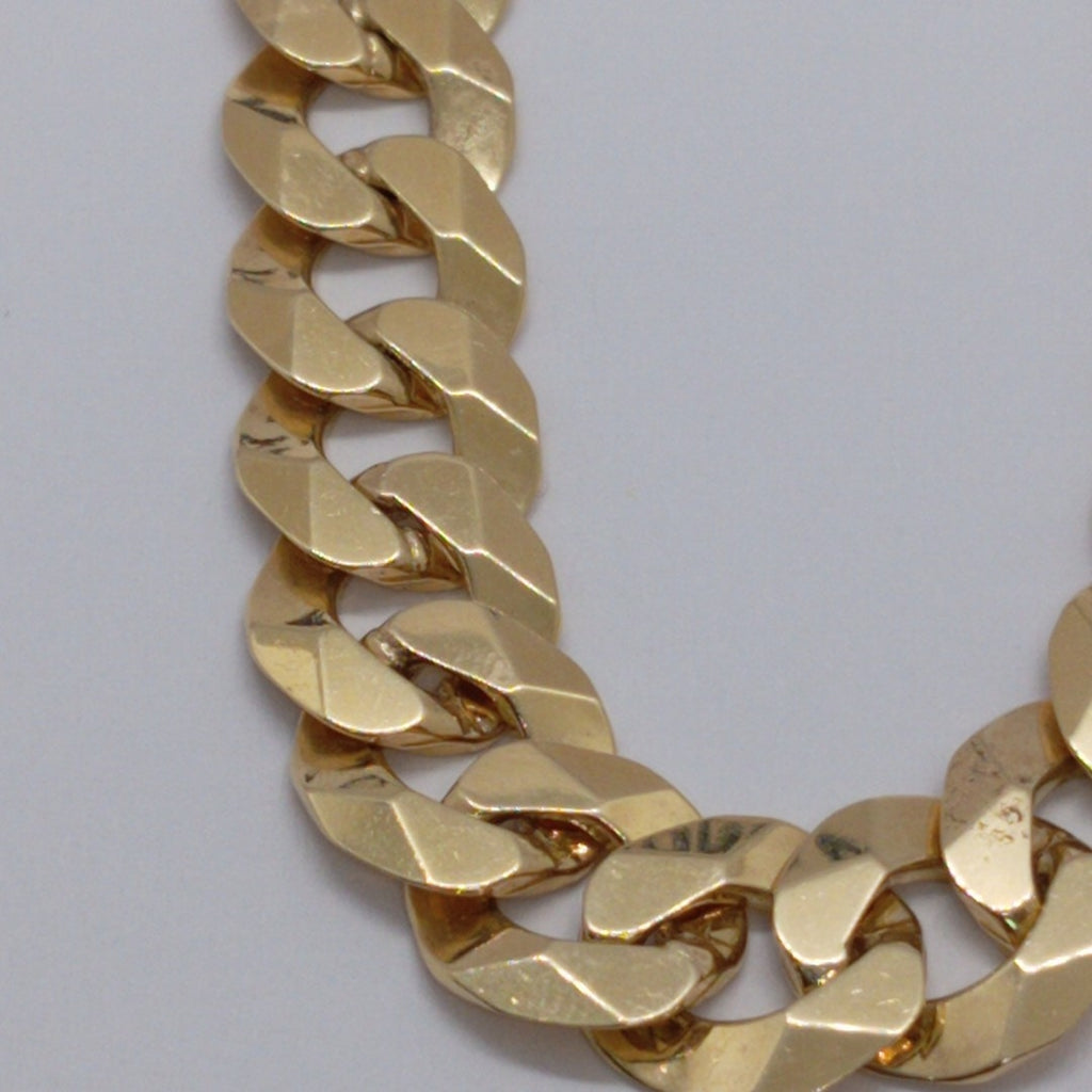 PULSERAS CABALLERO BARBADA AMARILLA ORO 14K 29.8 (NUEVO)