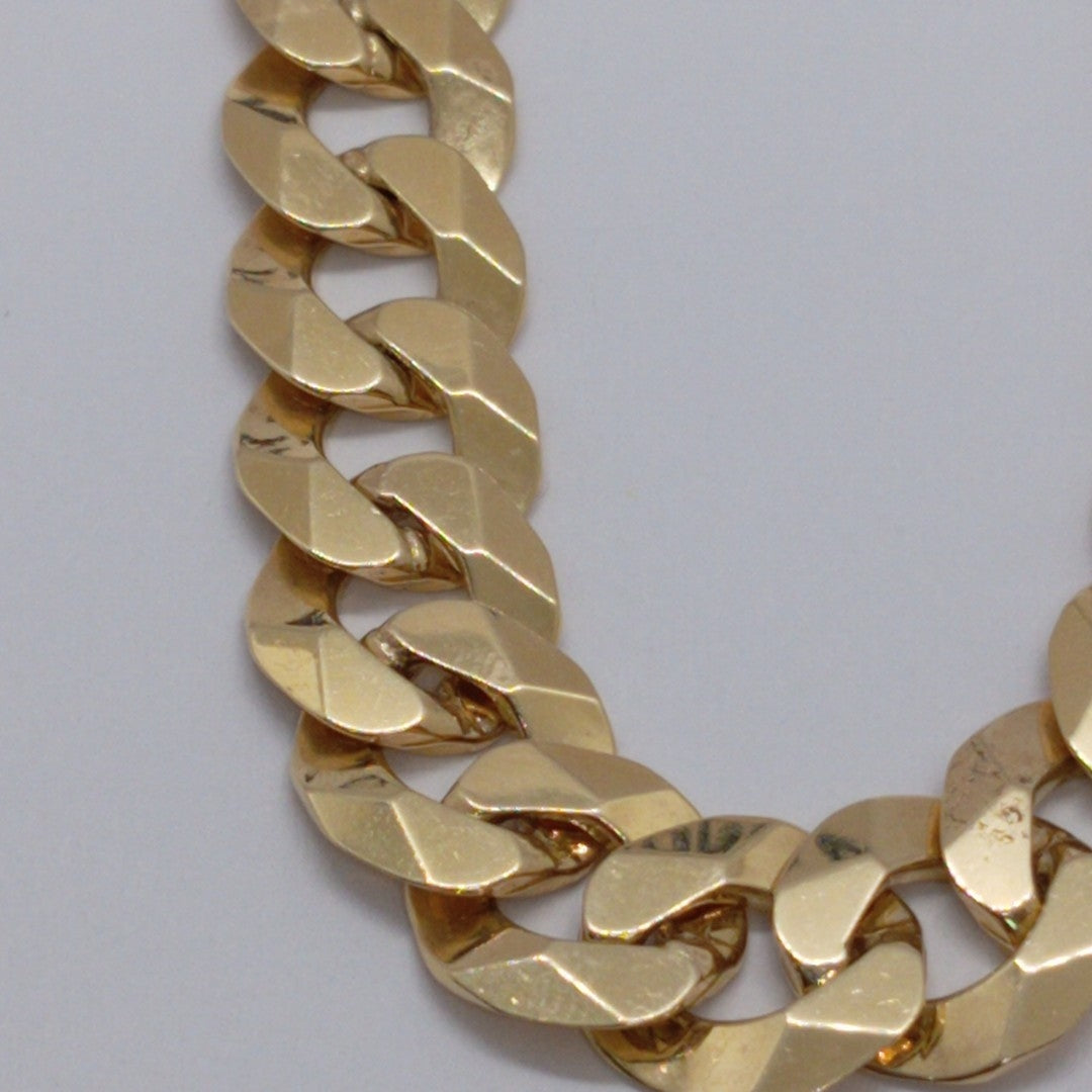 PULSERAS CABALLERO BARBADA AMARILLA ORO 14K 29.8 (NUEVO)