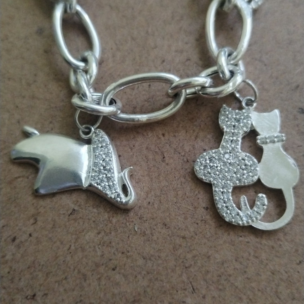 PULSERA ESPECIAL CON DIJES PLATA .925 14.7G (NUEVO)