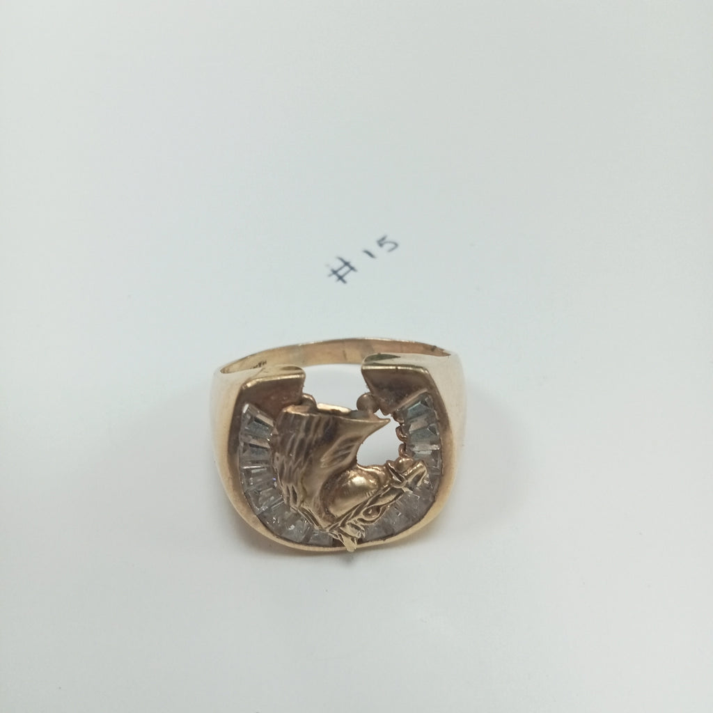 K1 11,70 GRMS 10 K ESPECIFICACIONES COMPLEMENTARIAS ANILLO MTV HERREDURA CON CA (SEMINUEVO)