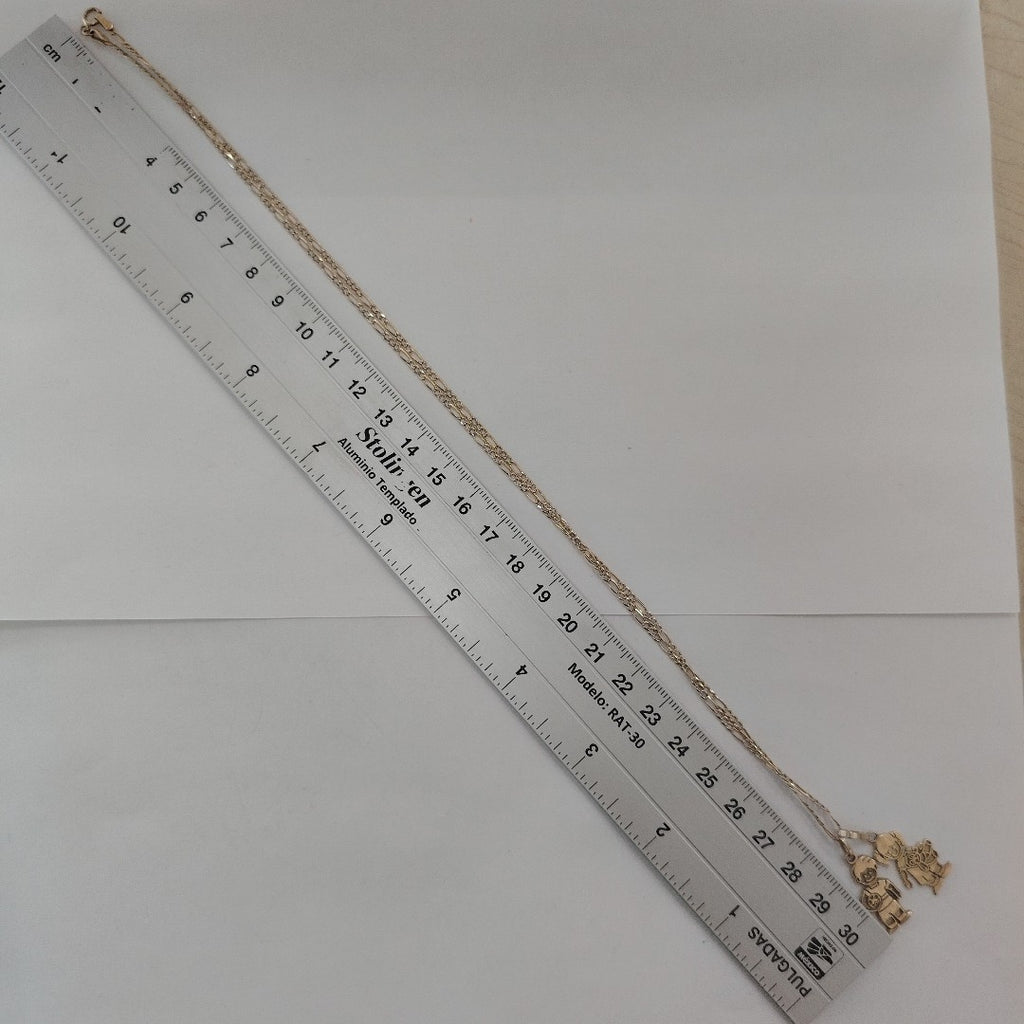 CADENA, DIJE. ORO, RODIADO 10 K 5.7 GRMS (SEMINUEVO)