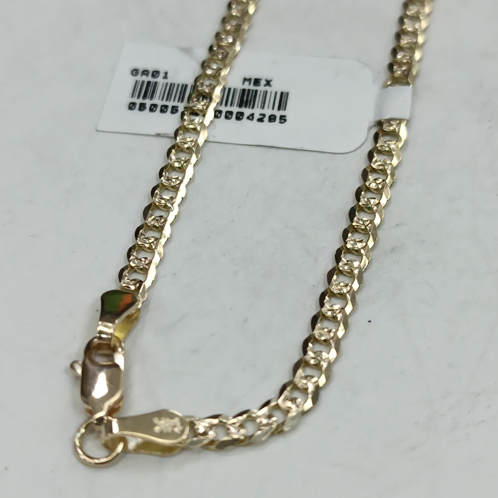 CADENA BARBADA DIAMANTADA 11.21GR 55 CM CM (NUEVO)