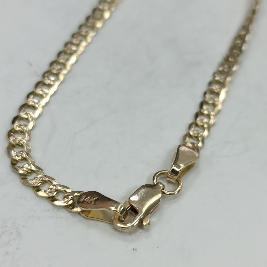 CADENA BARBADA DIAMANTADA 12.11GR 60 CM CM (NUEVO)