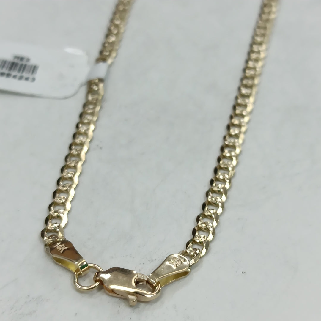 CADENA BARBADA DIAMANTADA 11.01GR 55 CM CM (NUEVO)