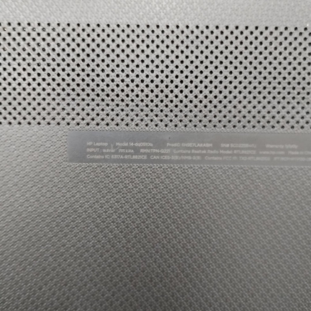 LAPTOP HP 14-DQ0510LA (2022) 256 GB SSD 4 GB RAM (SEMINUEVO)