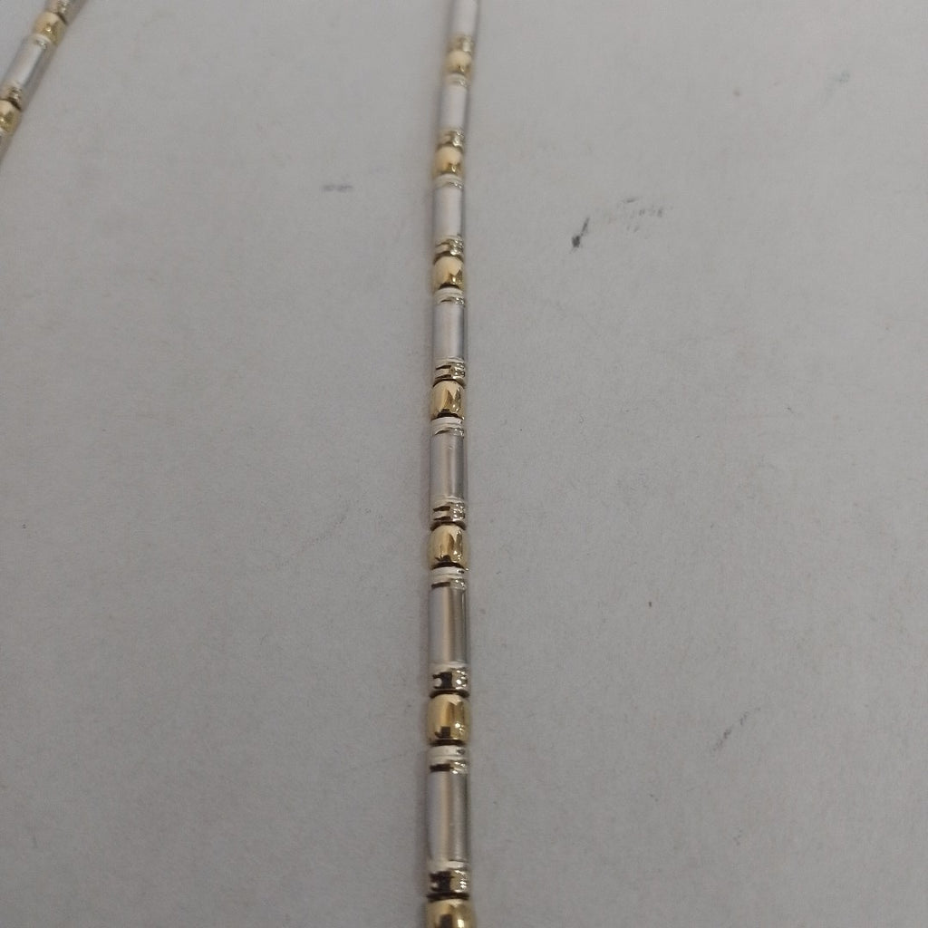 GARGANTILLA. ORO, ORO BLANCO. 14 K 12.7 GRMS (SEMINUEVO)