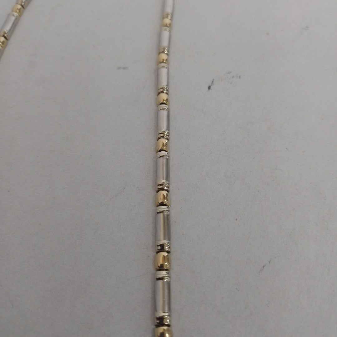 GARGANTILLA. ORO, ORO BLANCO. 14 K 12.7 GRMS (SEMINUEVO)