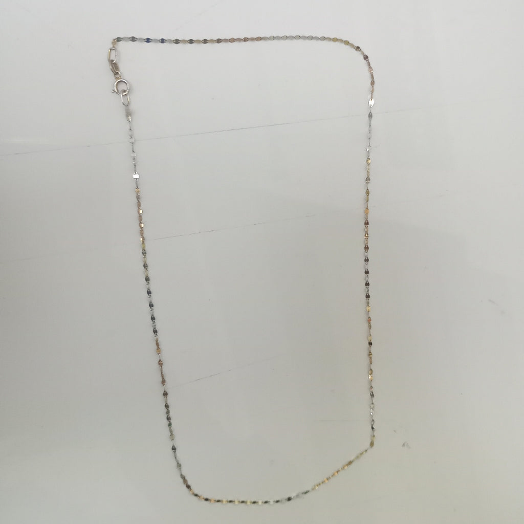 CADENA. ORO, ORO COMBINADO. 14 K 0.8 GRMS (SEMINUEVO)