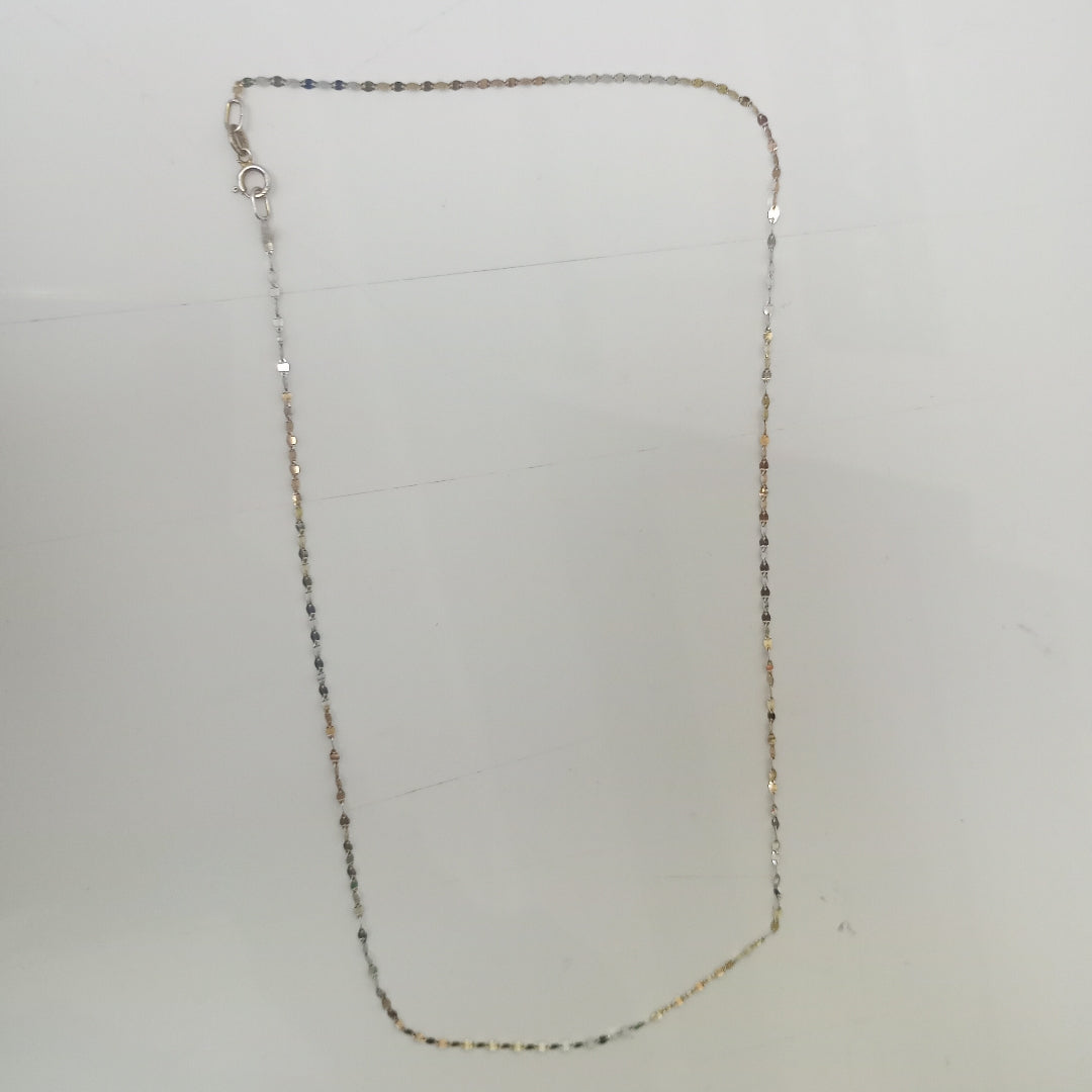 CADENA. ORO, ORO COMBINADO. 14 K 0.8 GRMS (SEMINUEVO)