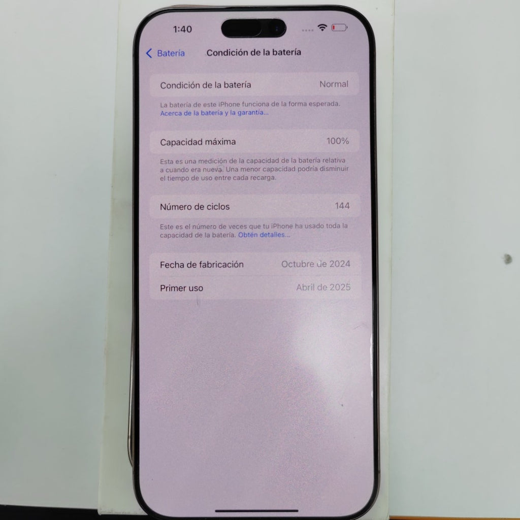 CELULAR APPLE IPHONE 16 PRO MAX A3295 (2024) 256 GB 8 GB RAM (SEMINUEVO)