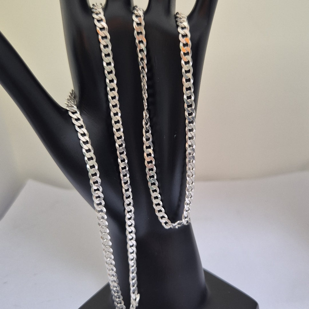 CADENA BARBADA PLATA .925 12.6G (NUEVO)