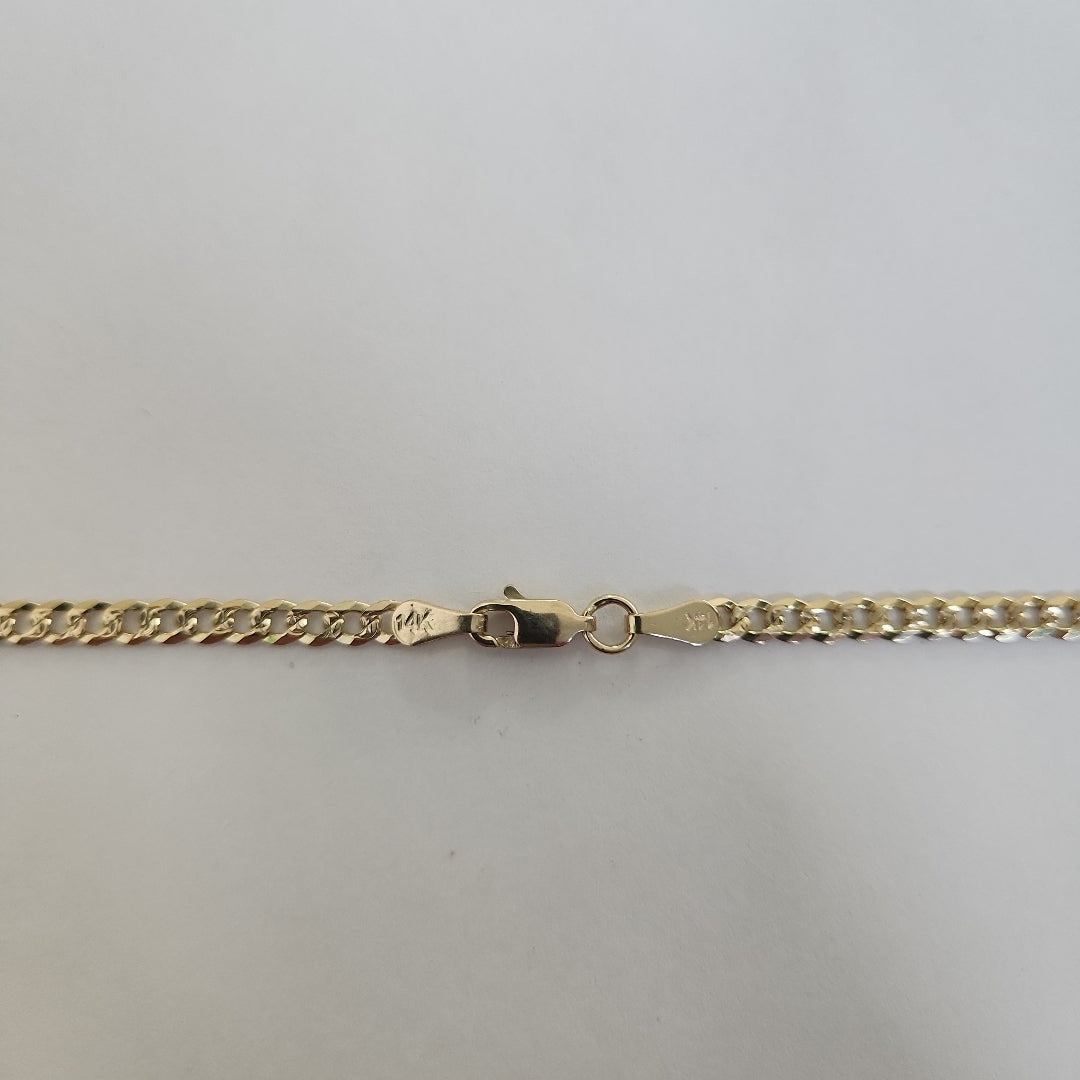 CADENA BARBADA DIAMANTADA 11.31GR 55 CM CM (NUEVO)