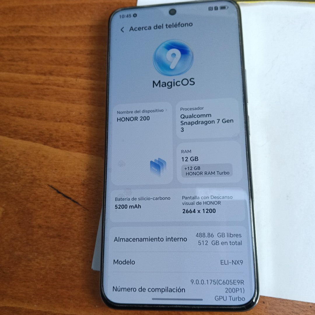 CELULAR HONOR 200 5G ELI-NX9 (2024) 512 GB 12 GB RAM (SEMINUEVO)