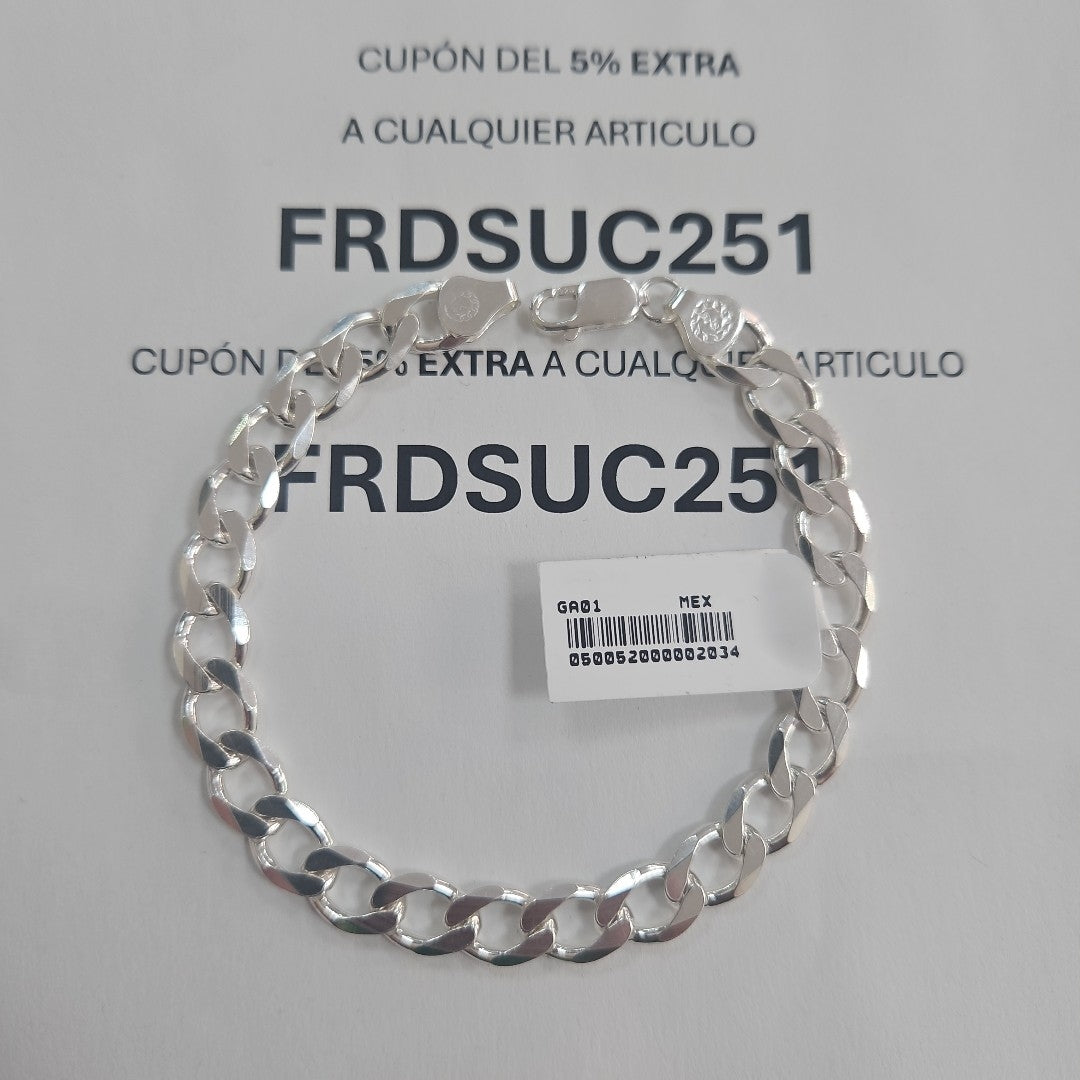 PULSERA BARBADA PLATA .925 17.4G (NUEVO)