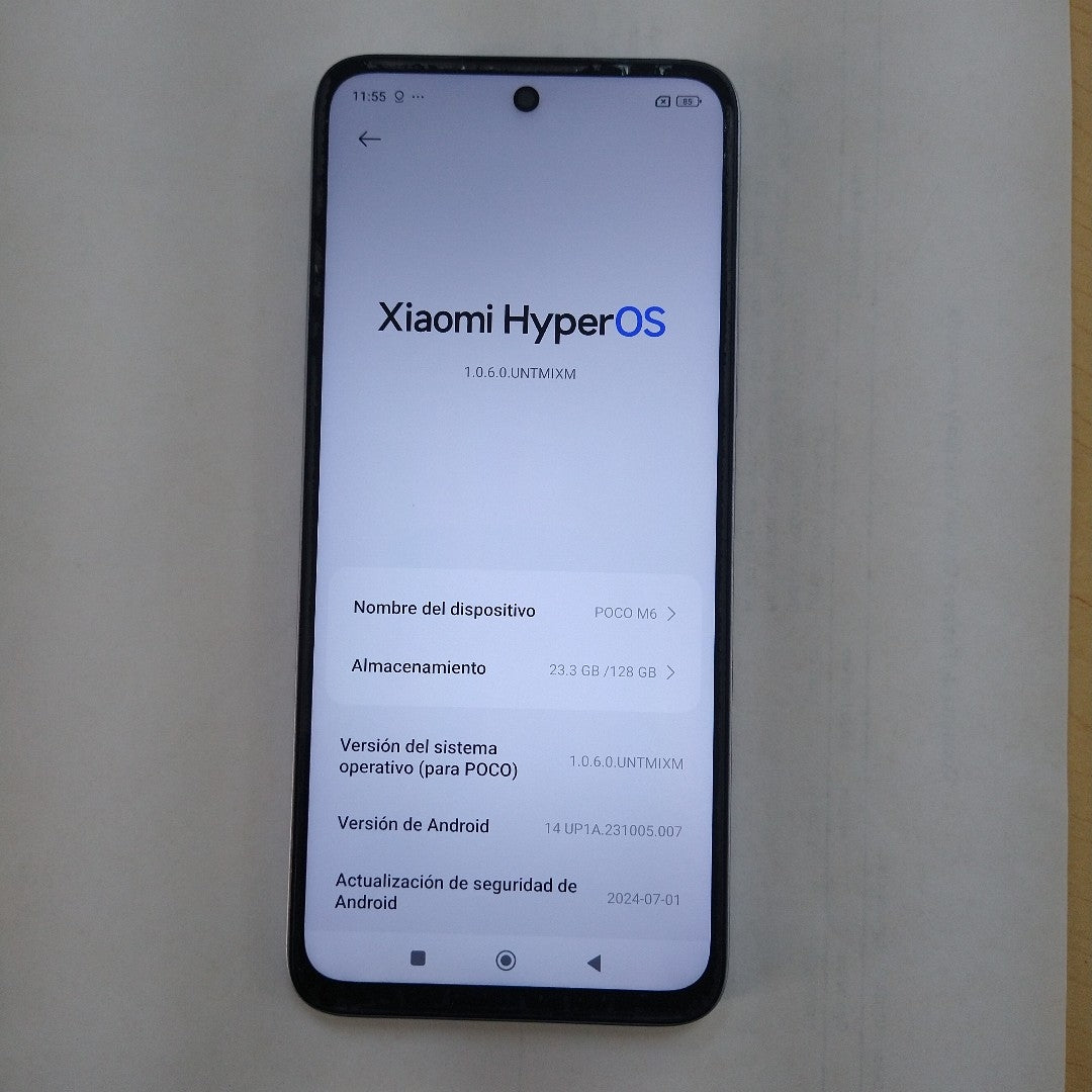 CELULAR XIAOMI POCO M6 2404APC5FG (2023) 128 GB 6 GB RAM (SEMINUEVO)