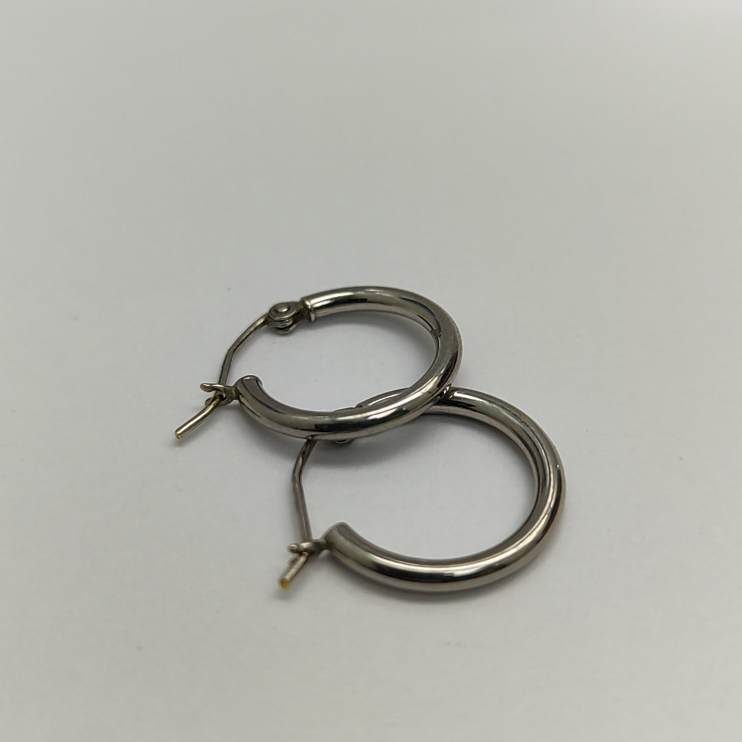 ARRACADAS PAR ORO BLANCO 14 K 1,00 GRMS (SEMINUEVO)