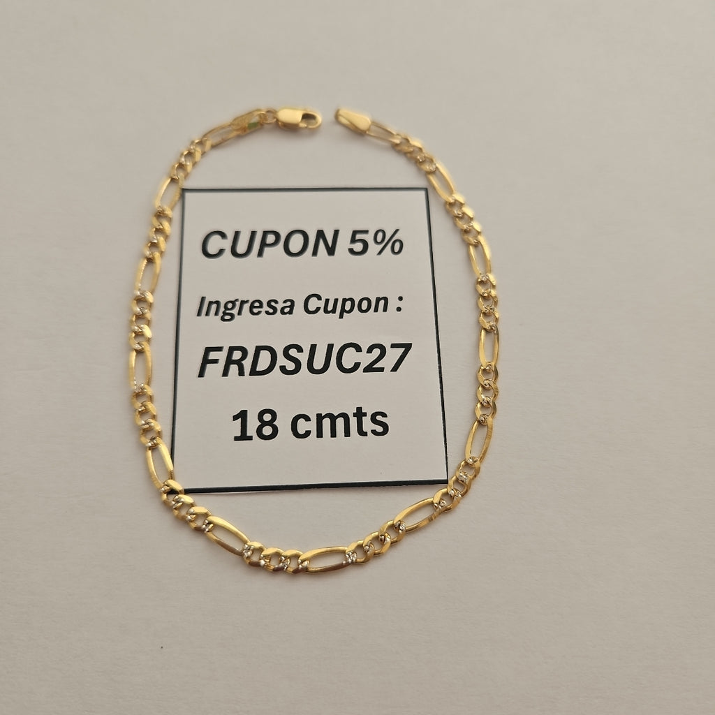 PULSERA 3 X 1 DIAMANTADA 3.3GR 18 CM (NUEVO)