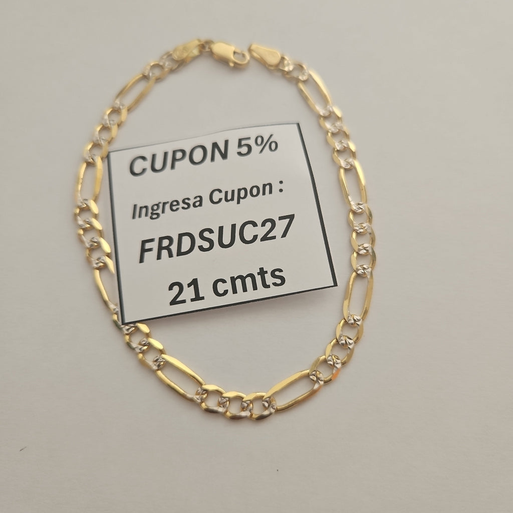 PULSERA 3 X 1 DIAMANTADA 6.6GR 21 CM (NUEVO)