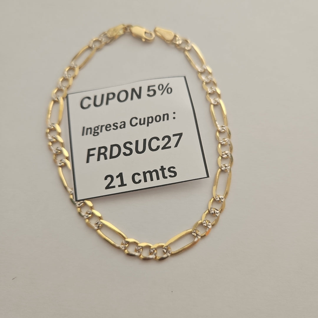 PULSERA 3 X 1 DIAMANTADA 6.6GR 21 CM (NUEVO)