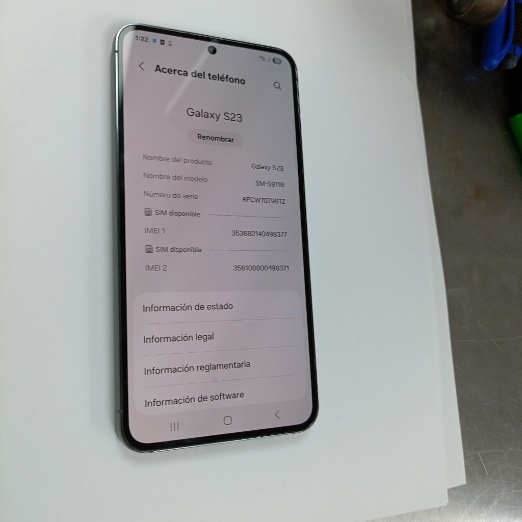CELULAR SAMSUNG GALAXY S23 SM-S911B 256 GB 8 GB RAM (SEMINUEVO)