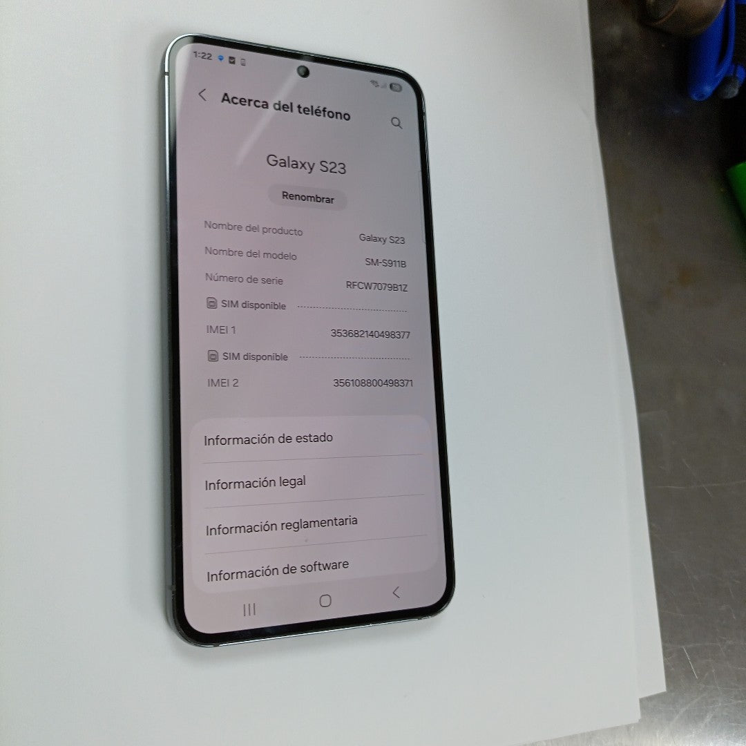 CELULAR SAMSUNG GALAXY S23 SM-S911B 256 GB 8 GB RAM (SEMINUEVO)