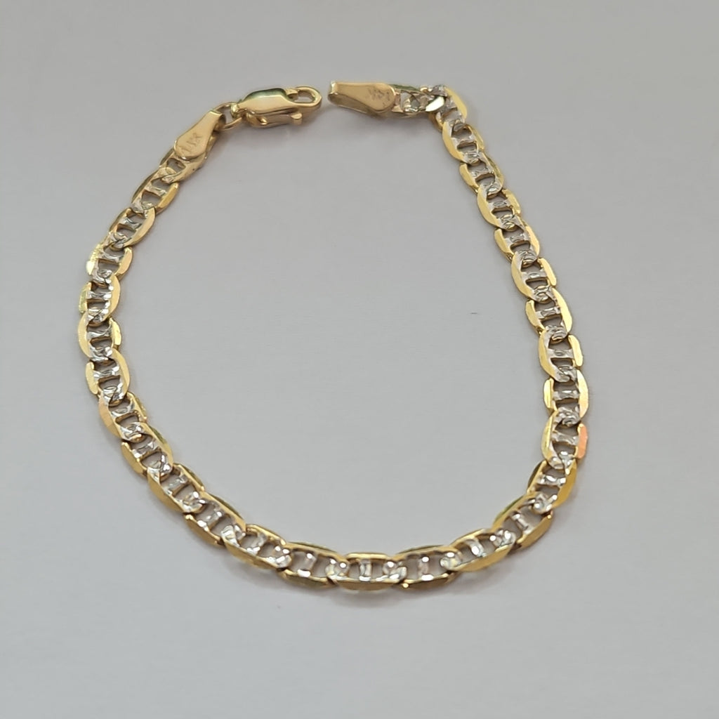 PULSERA TEJIDO MARINERO DIAMANTADO 4.5GR 18 CM (NUEVO)