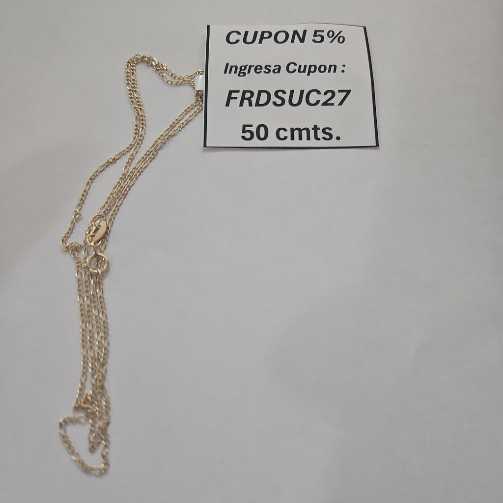 CADENA 3 X 1 1.5GR 50 CM (NUEVO)