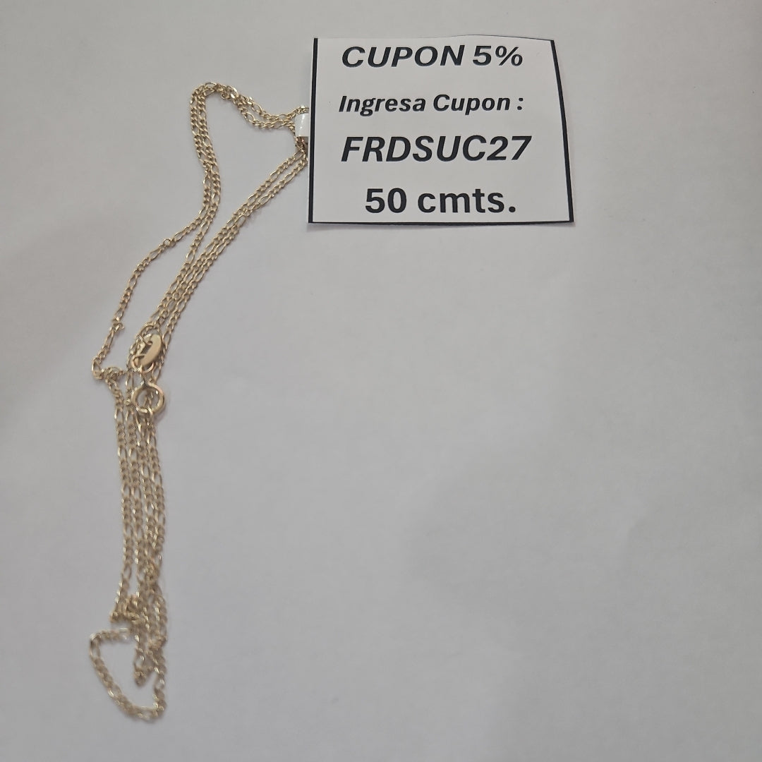 CADENA 3 X 1 1.5GR 50 CM (NUEVO)