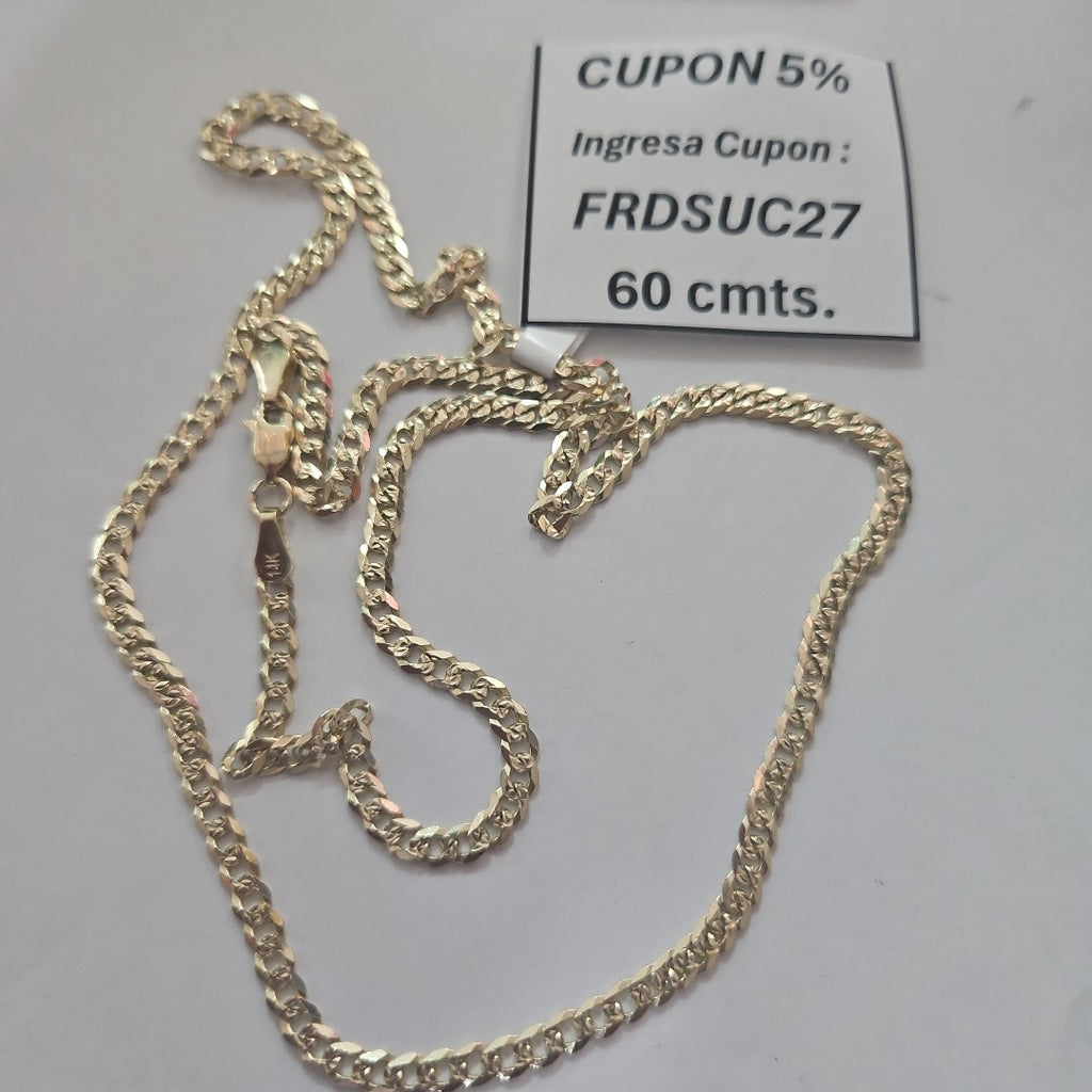 CADENA BARBADA DIAMANTADA 12.01GR 60 CM CM (NUEVO)