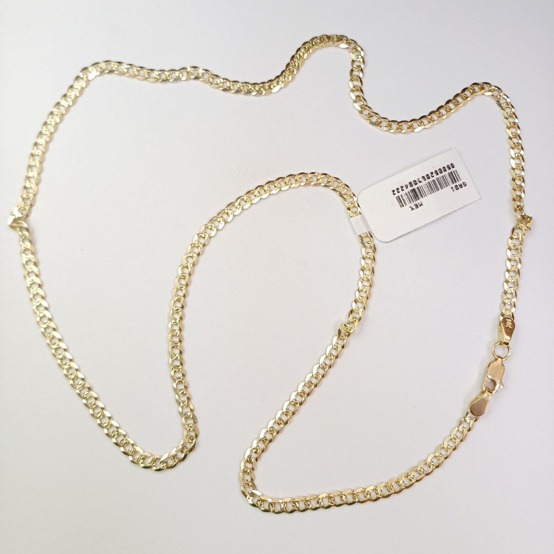 CADENA BARBADA DIAMANTADA 12.01GR 60 CM CM (NUEVO)