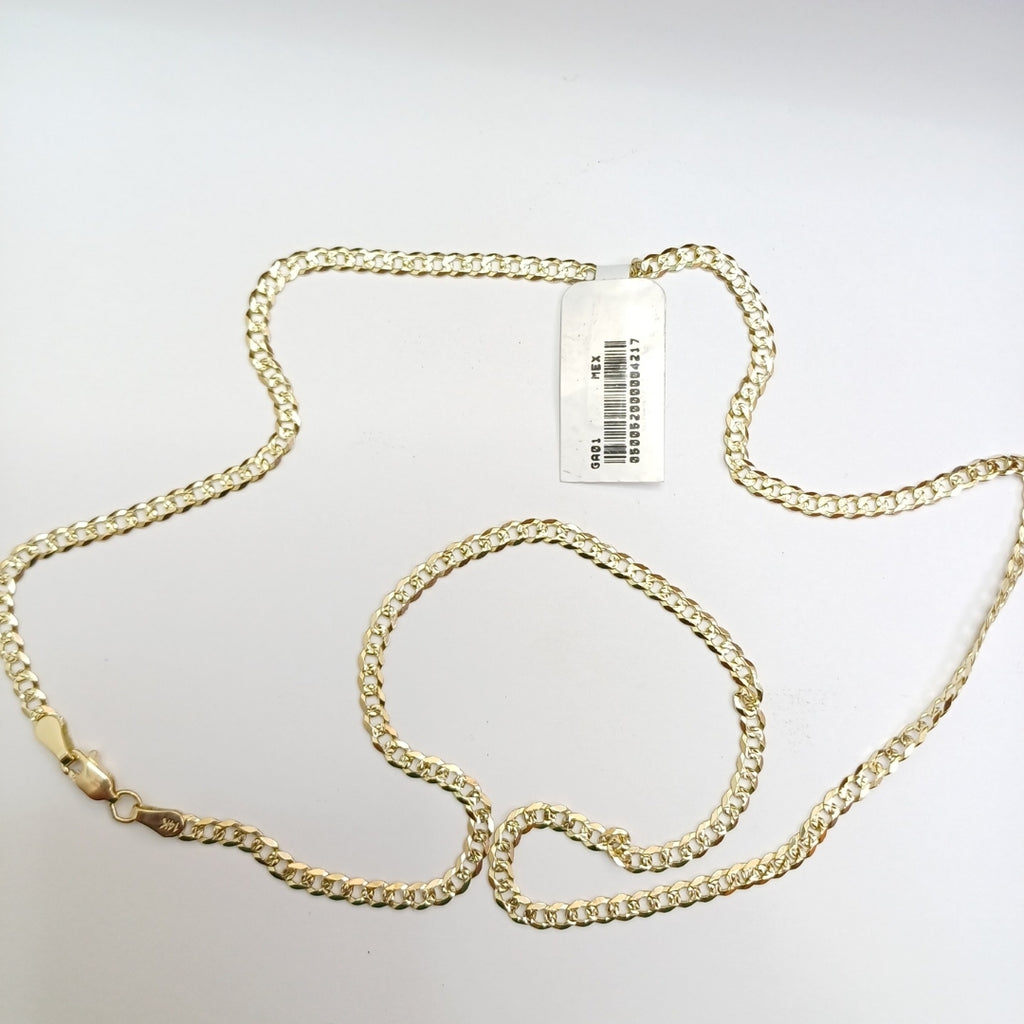 CADENA BARBADA DIAMANTADA 12.01GR 60 CM CM (NUEVO)