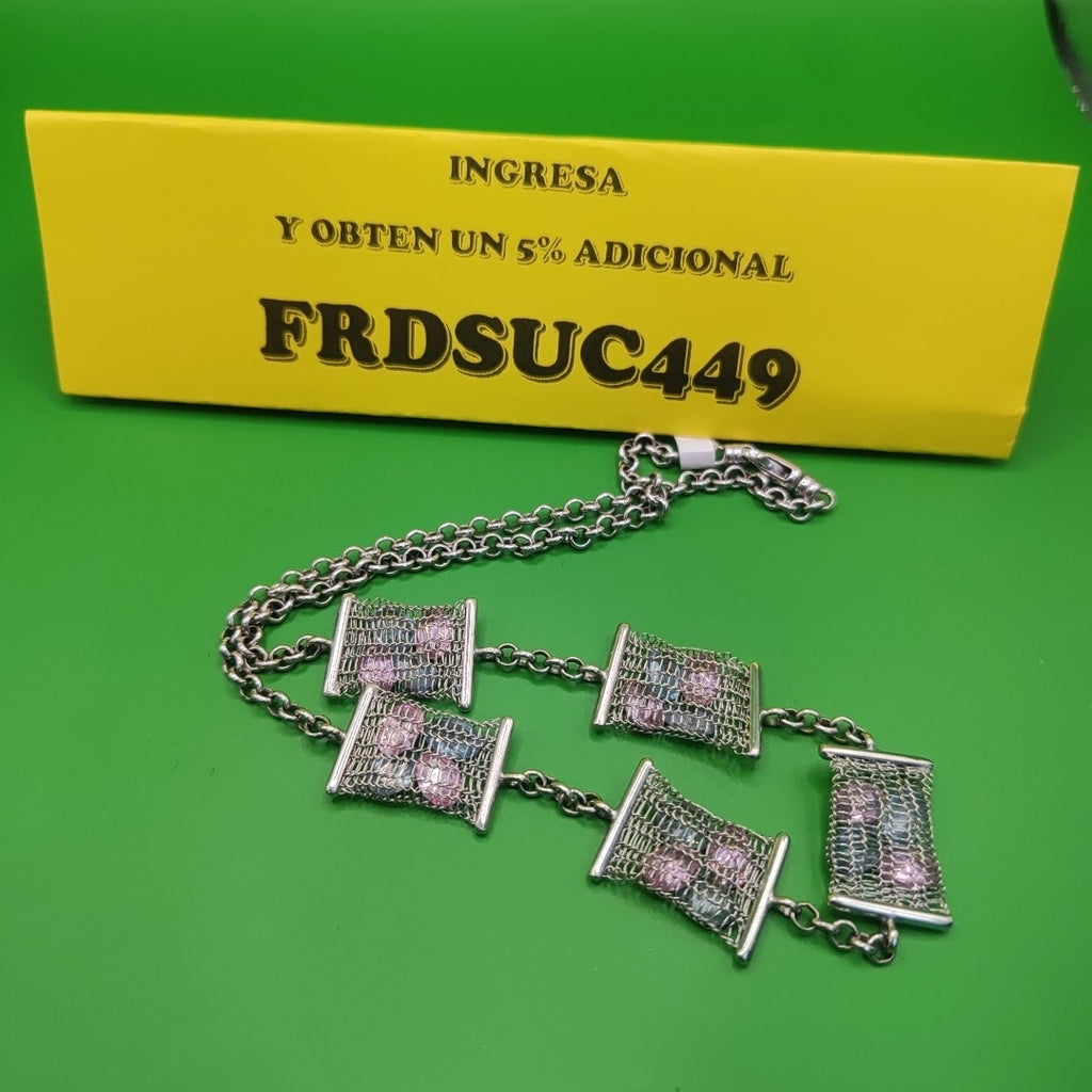 GARGANTILLA. ORO, ORO BLANCO. 14 K 18.3 GRMS (SEMINUEVO)