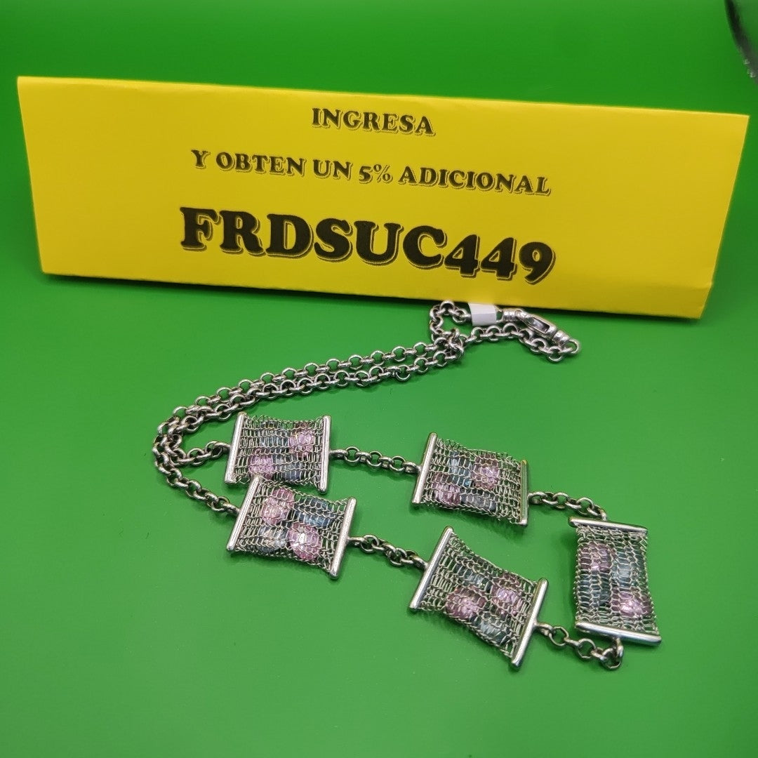 GARGANTILLA. ORO, ORO BLANCO. 14 K 18.3 GRMS (SEMINUEVO)