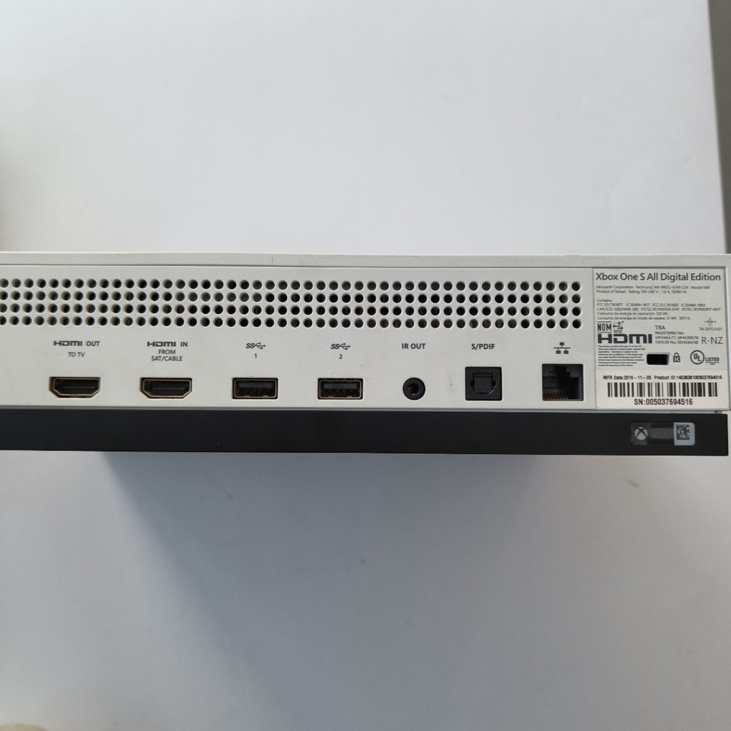 CONSOLA DE VIDEOJUEGO MICROSOFT XBOX ONE S ALL DIGITAL 1 TB (SEMINUEVO)