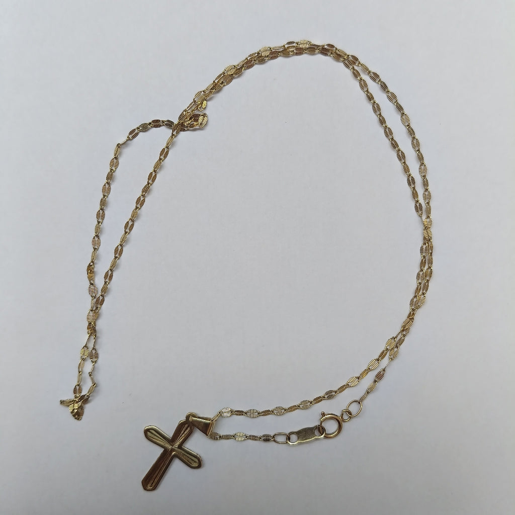 CADENA, CRUCIFIJO. ORO. 10 K 1.6 GRMS (SEMINUEVO)