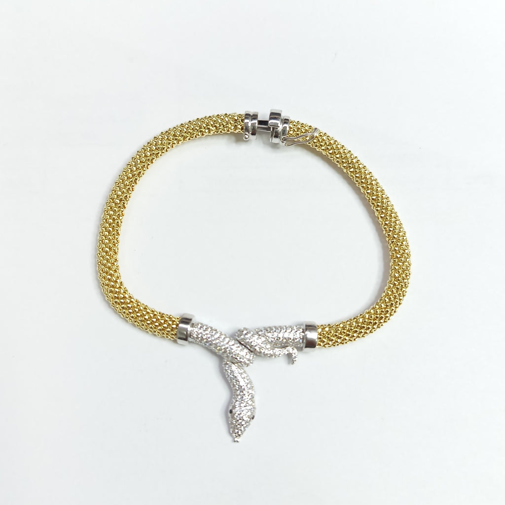 PULSERA. ORO, ORO COMBINADO. 14 K 11.8 GRMS (SEMINUEVO)