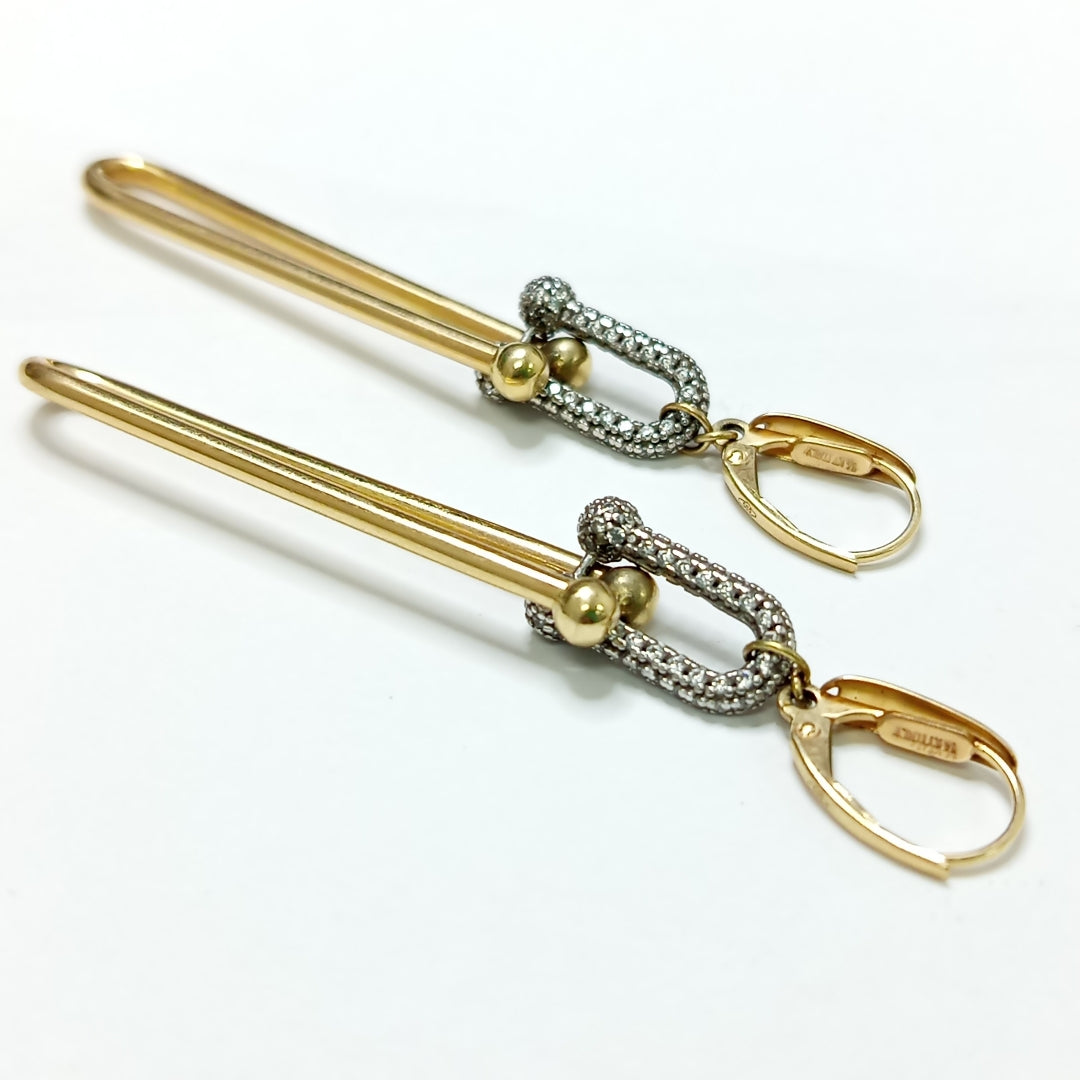 ARETES PAR. ORO. 14 K 8.3 GRMS (SEMINUEVO)