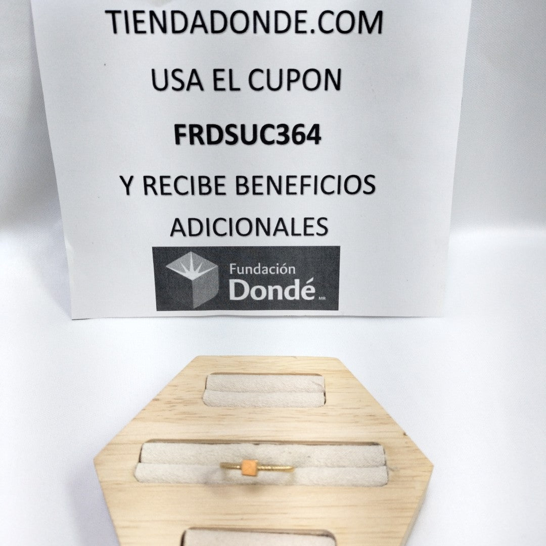 10029AND00070B2144 FRD11 ANILLO TORCIDO CON CUADRADO ORO 14K 1.3GRS (NUEVO)