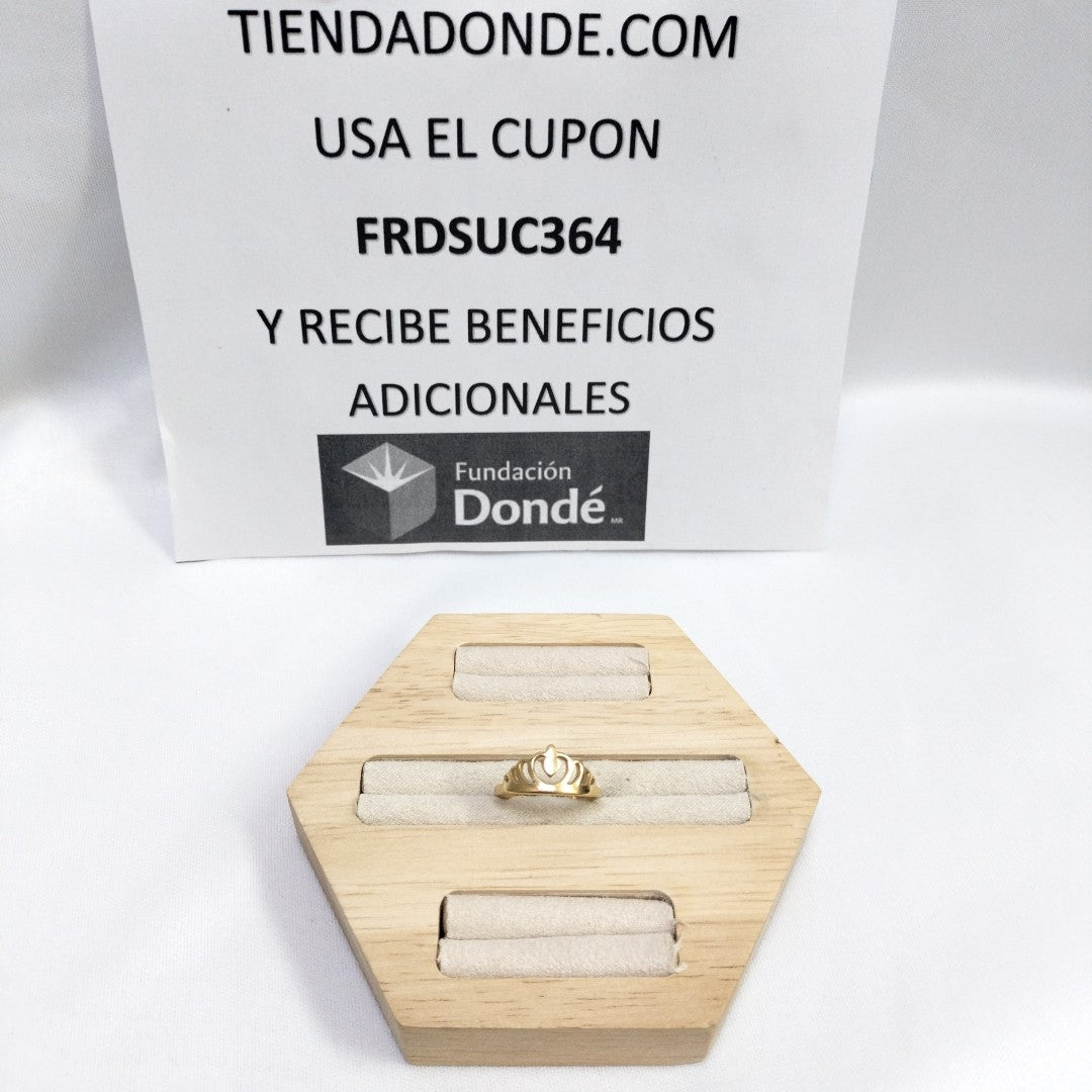 10185AND00070B3253 FRD14 ANILLO DE CORONA LISA ORO 14K 1.8GRS (NUEVO)