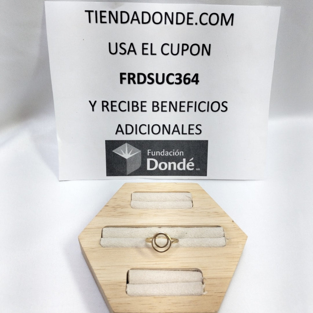 10346AND00070A3918 FRD19 ANILLO DOBLE CIRCULO ORO 10K 1GRS (NUEVO)