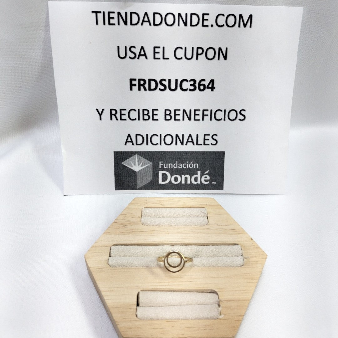 10346AND00070A3918 FRD19 ANILLO DOBLE CIRCULO ORO 10K 1GRS (NUEVO)