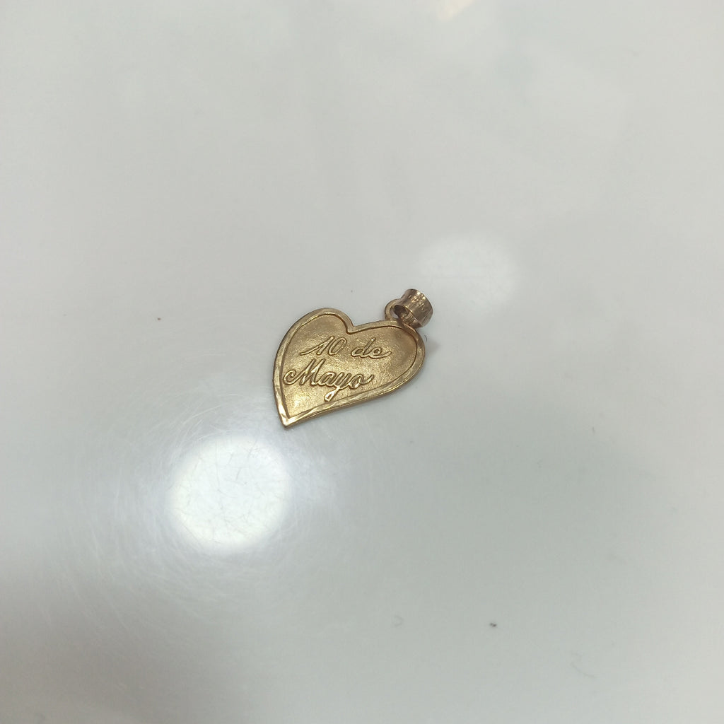 K1 1,20 GRMS 10 K ESPECIFICACIONES COMPLEMENTARIAS DIJE DE CORAZÓN MOTIVO 10 DE (SEMINUEVO)
