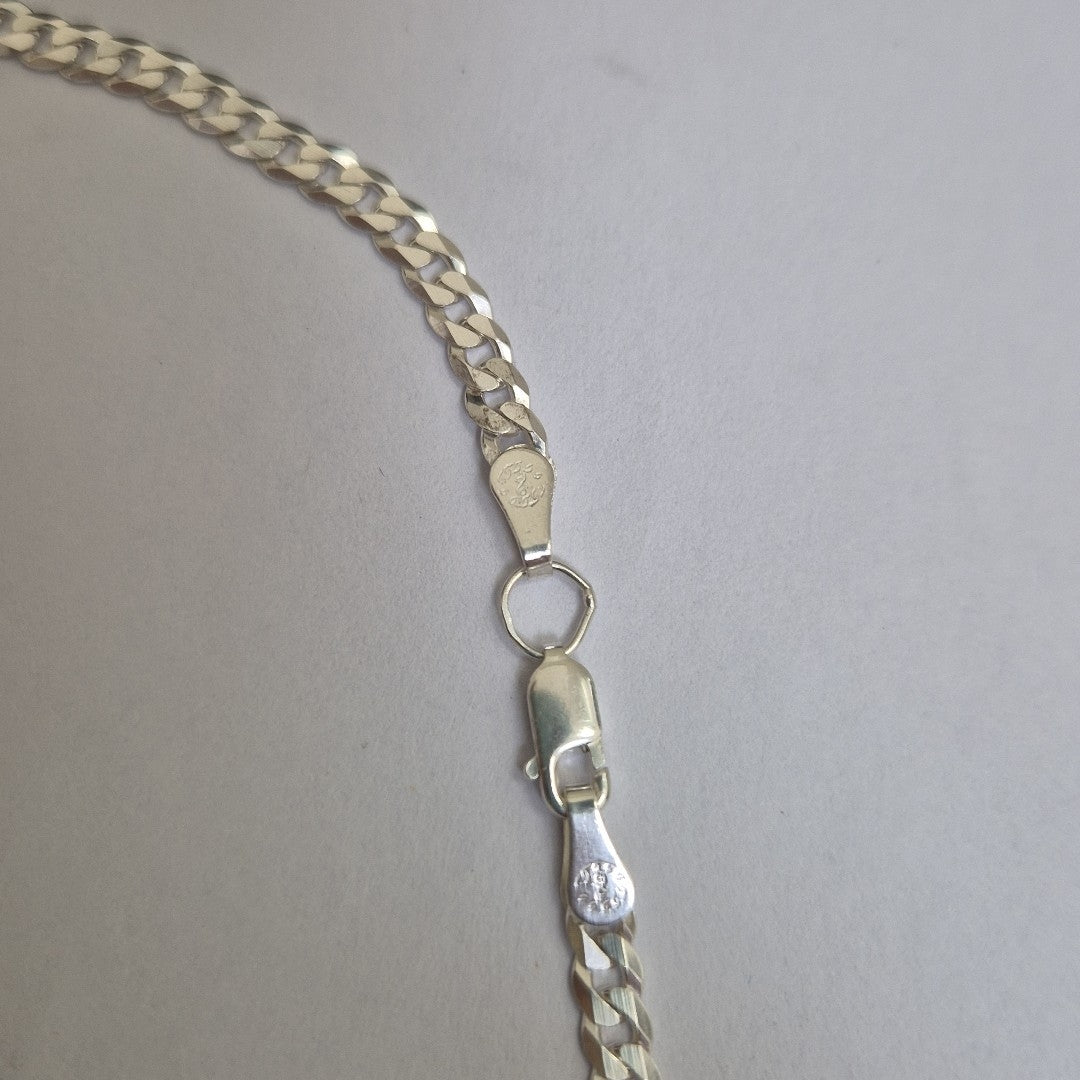 CADENA BARBADA PLATA .925 12.6G (NUEVO)