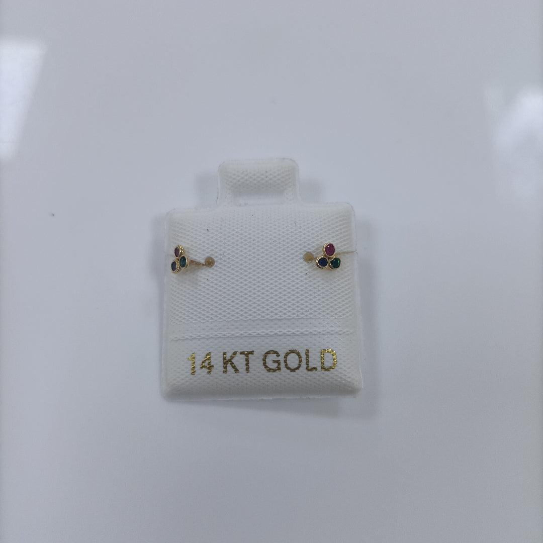 BROQUELES ORO 14K 1 (NUEVO)