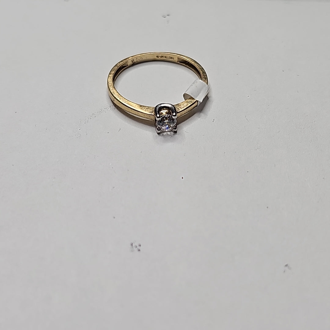 10419ANC00065A1579 FRD23 SOLITARIO CUATRO UÑAS CON CIRCONIA ORO 10K 1.3GRS (NUEVO)