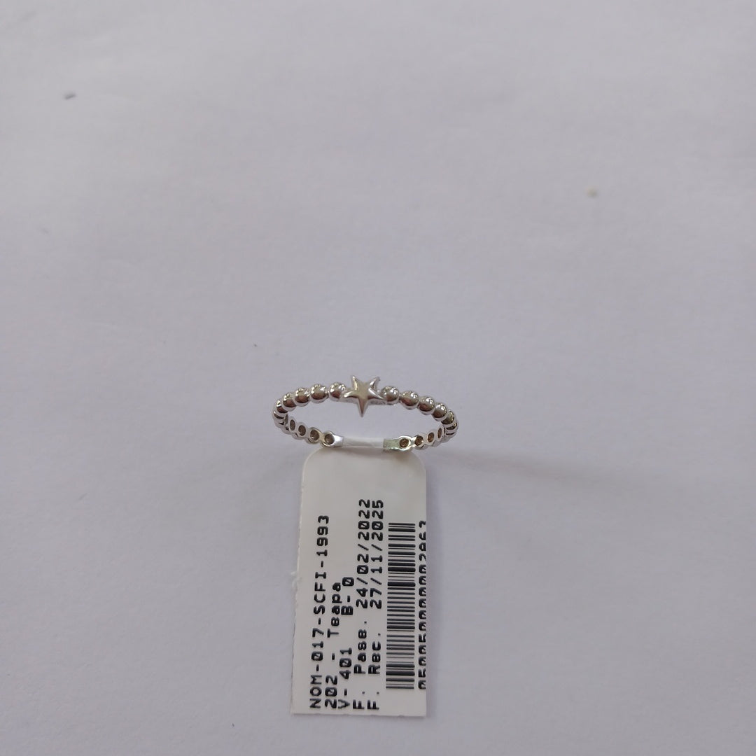 10003AND66675B666 FRD3 ANILLO DE BOLITAS CON ESTRELLA EN MEDIO O/B ORO 14K 1.2GRS (NUEVO)