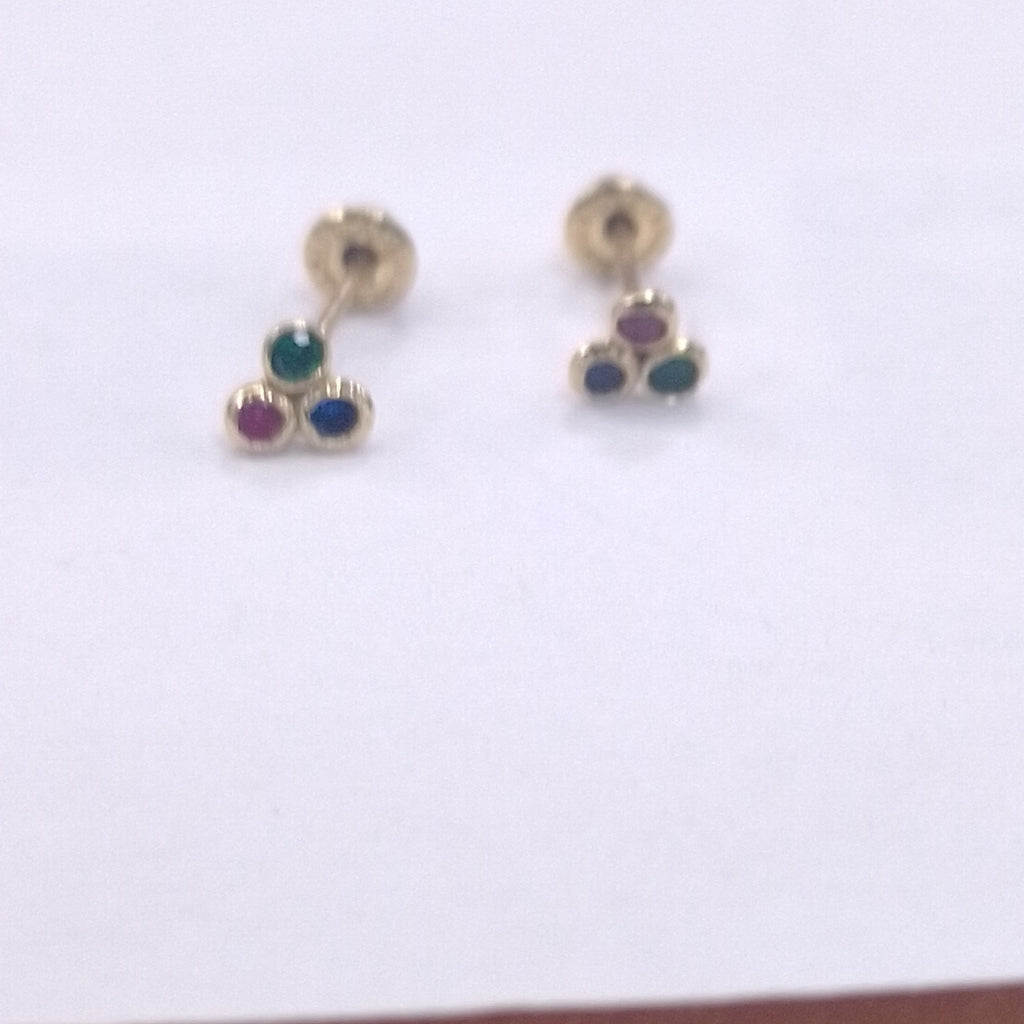 BROQUELES ORO 14K 1 (NUEVO)