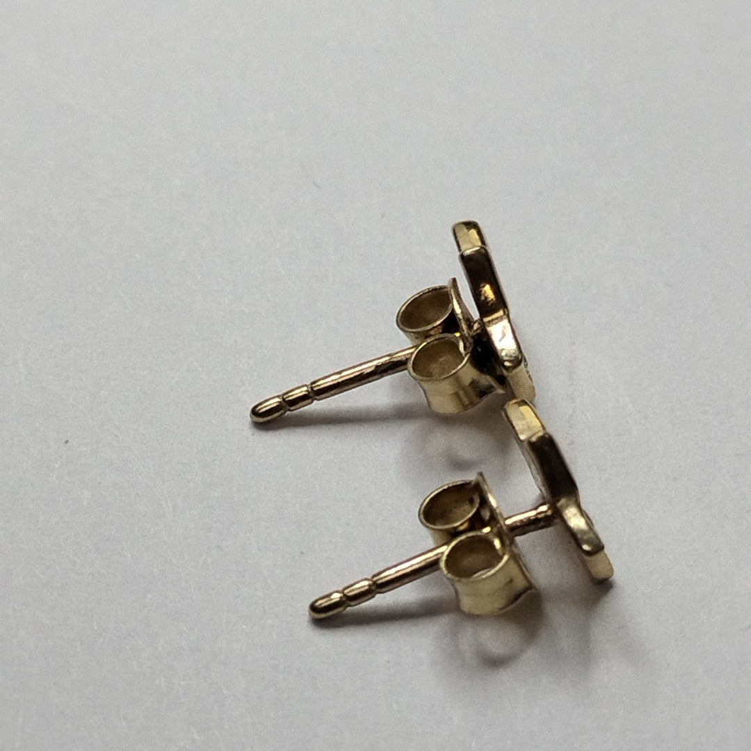 10340BRO28400B284 FRD3 BROQUEL DE ESTRELLA CON LA MITAD DE CIRCONIAS ORO 14K 1.1GRS (NUEVO)